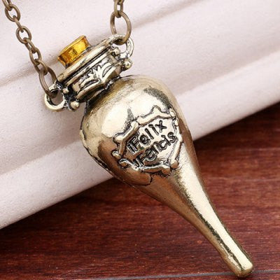 Trendy Harry Potter Felix Felicis Pendant Necklace For Women  -  GOLDEN