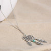 Dream Catcher Romantic Feather Turquoise Necklace