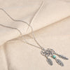 Dream Catcher Romantic Feather Turquoise Necklace