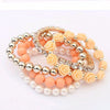 2016 hot sale European bracelet fashion mix beads bracelet stretch bracelet flower temperament bracelet Women Fashion Jewelry