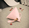 2017 New European Trendy Small Purse Fringe Bag Ladies Wallet Triangle Women&#39;s Clutches Casual Leather Handbags PP-537