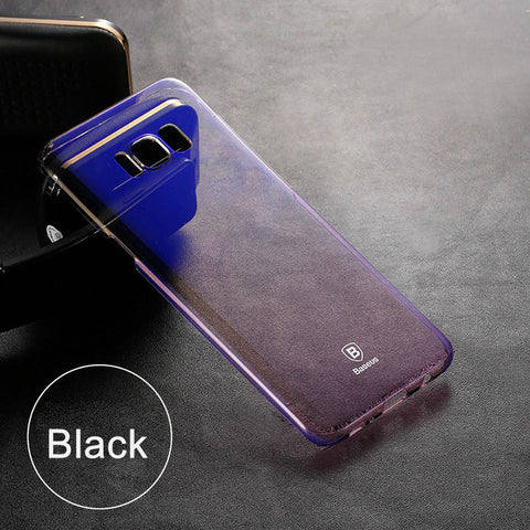 Baseus Brand Luxury Case For Samsung Galaxy S8   S8 Plus Aurora Gradient Color Transparent Hard PC Cover For Galaxy S8 S 8 Plus